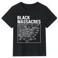 Black Massacres History Map Afro American Straggle Awareness T-Shirt