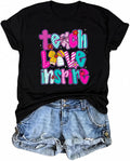 First Day of School Shirt Happy to See Your Face Shirt Casual Crew Neck Teacher Tee Women Tshirts