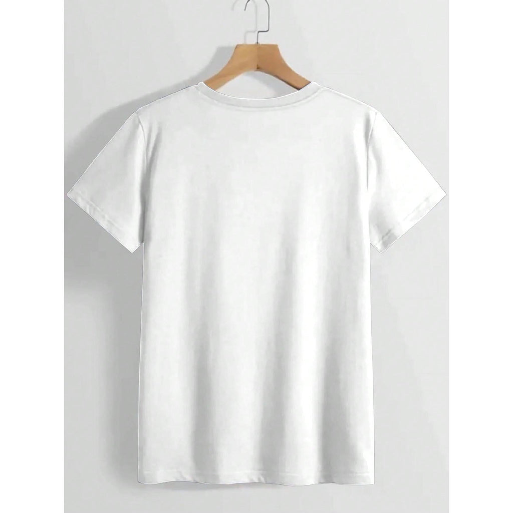 Heart Shaped Valentine's Day Printed Artistic Casual Women's T-Shirt