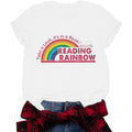 Reading Rainbow Shirt, Rainbow Book Lovers Shirt, Teachers & Readers Character Tee, Book Lover Gift