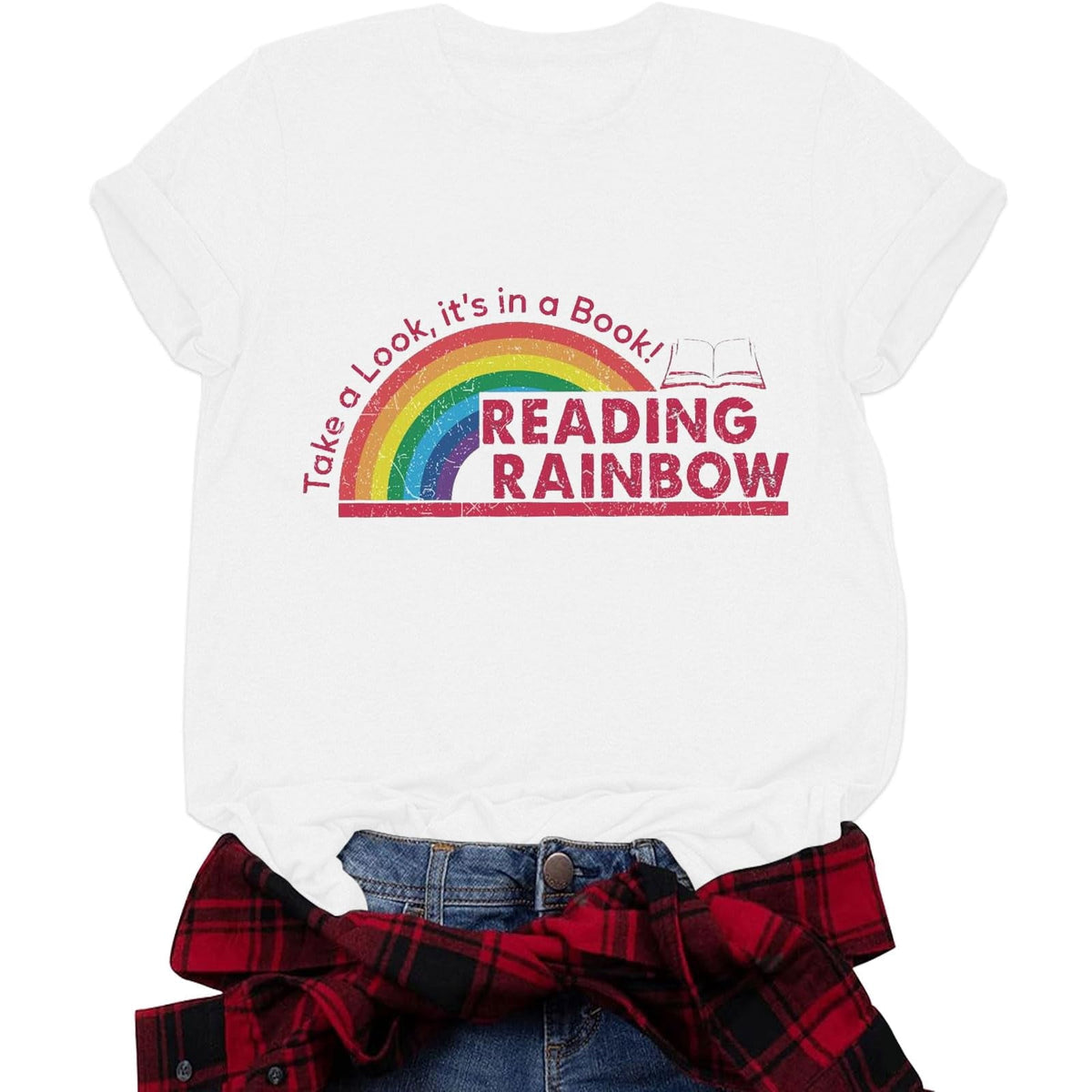 Reading Rainbow Shirt, Rainbow Book Lovers Shirt, Teachers & Readers Character Tee, Book Lover Gift