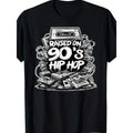 Men'S Vintage 90s Hip-Hop T-Shirt | Retro Cassette Tape Graffiti Shirt, Crew Neck, Casual Streetwear for Concerts & Everyday