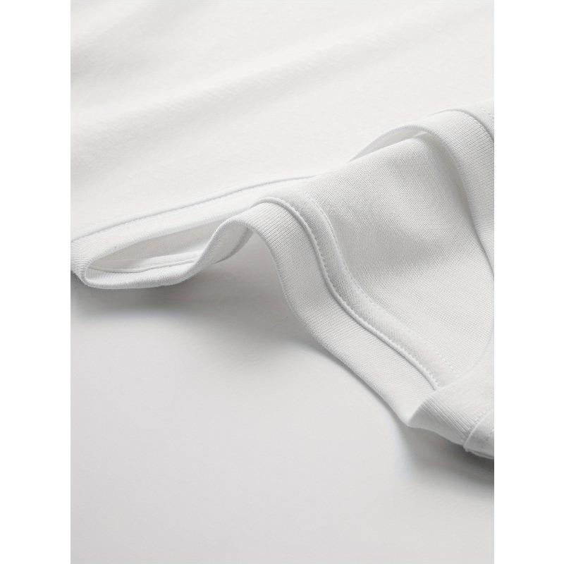 Stylish Women's T-Shirt With Heart & Slogan Design - Casual Knit - White With Green Hearts, Perfect For Spring/Summer/Fall