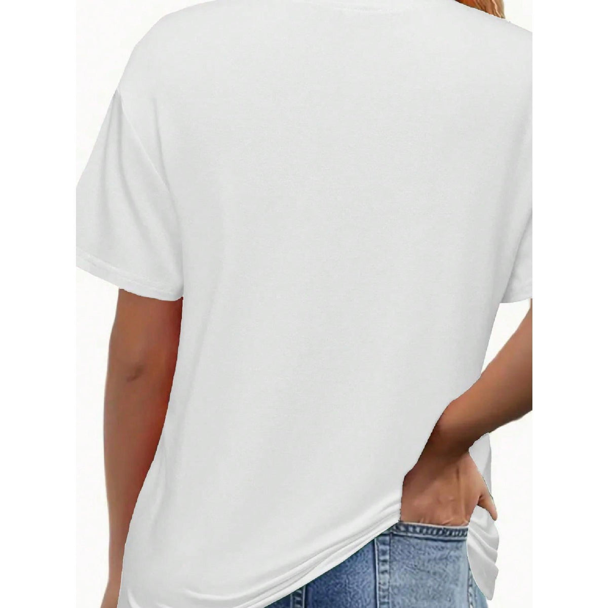 Heart Shaped Valentine's Day Printed Artistic Casual Women's T-Shirt