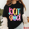 But God Retro Christian T-Shirt，Faith Graphic Tee, Religious Clothing for Women