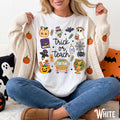 Halloween Teacher Shirt, Trick or Teach Graphic Tee, Cute Spooky Fall Classroom T-Shirt, Doodle Halloween Educator Top, Gift for Teachers